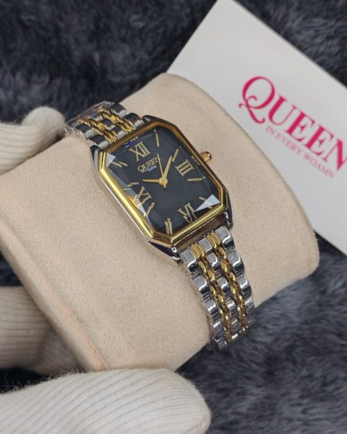 WhatsApp Image 2026-05-19 at 5.29.33 PM (1) QUEEN Time Rectangular Two-Tone Women's Watch