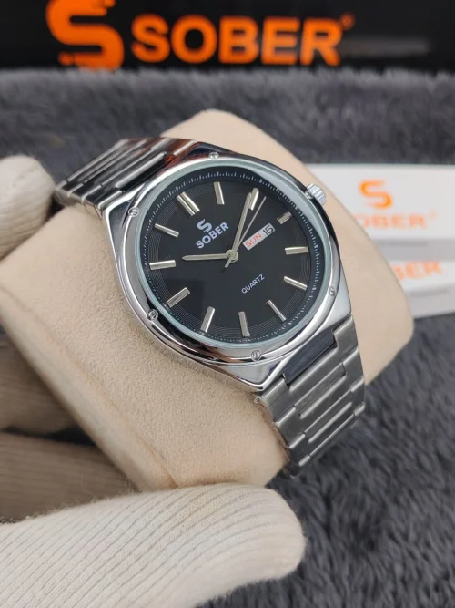 SOBER Classic Steel Day-Date Watch