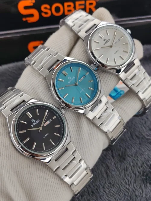SOBER Classic Steel Day-Date Watch