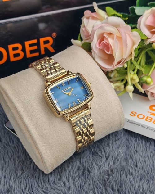 SOBER 'Grace' Cushion-Case Gold Jubilee Watch