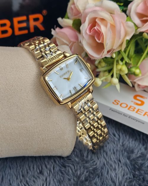 SOBER 'Grace' Cushion-Case Gold Jubilee Watch